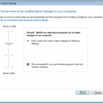UAC setting