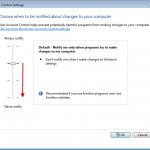 UAC setting