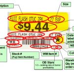 tata letak shelf (rak) label harga barcode