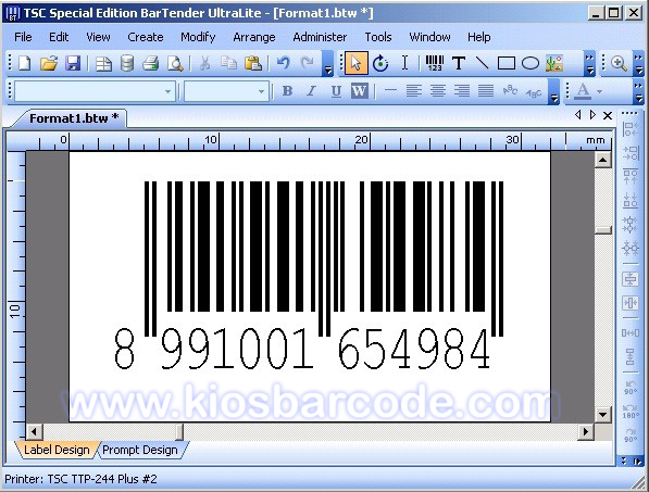 cara cetak barcode