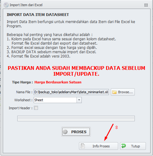 Import Data Item Multi Satuan