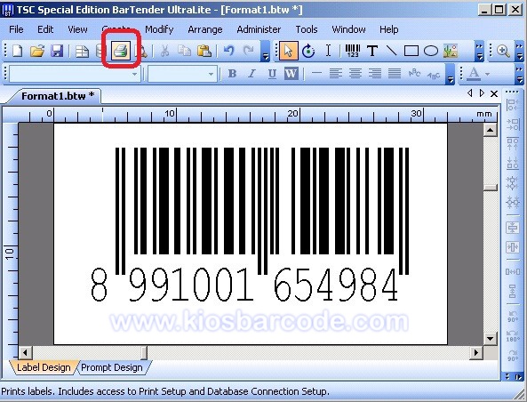 cara setting label