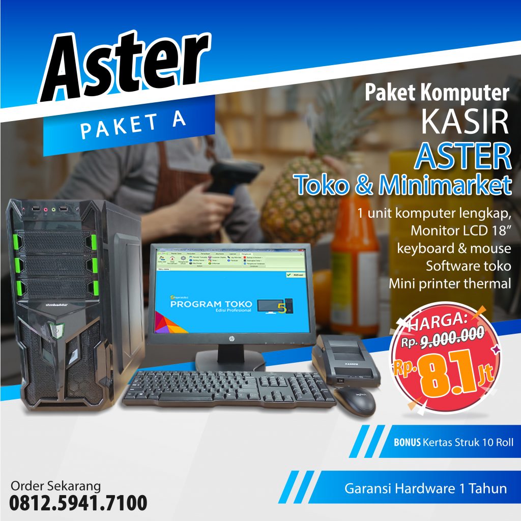 Mesin Kasir Aster (Paket A) Mesin Kasir Aster (Paket A)