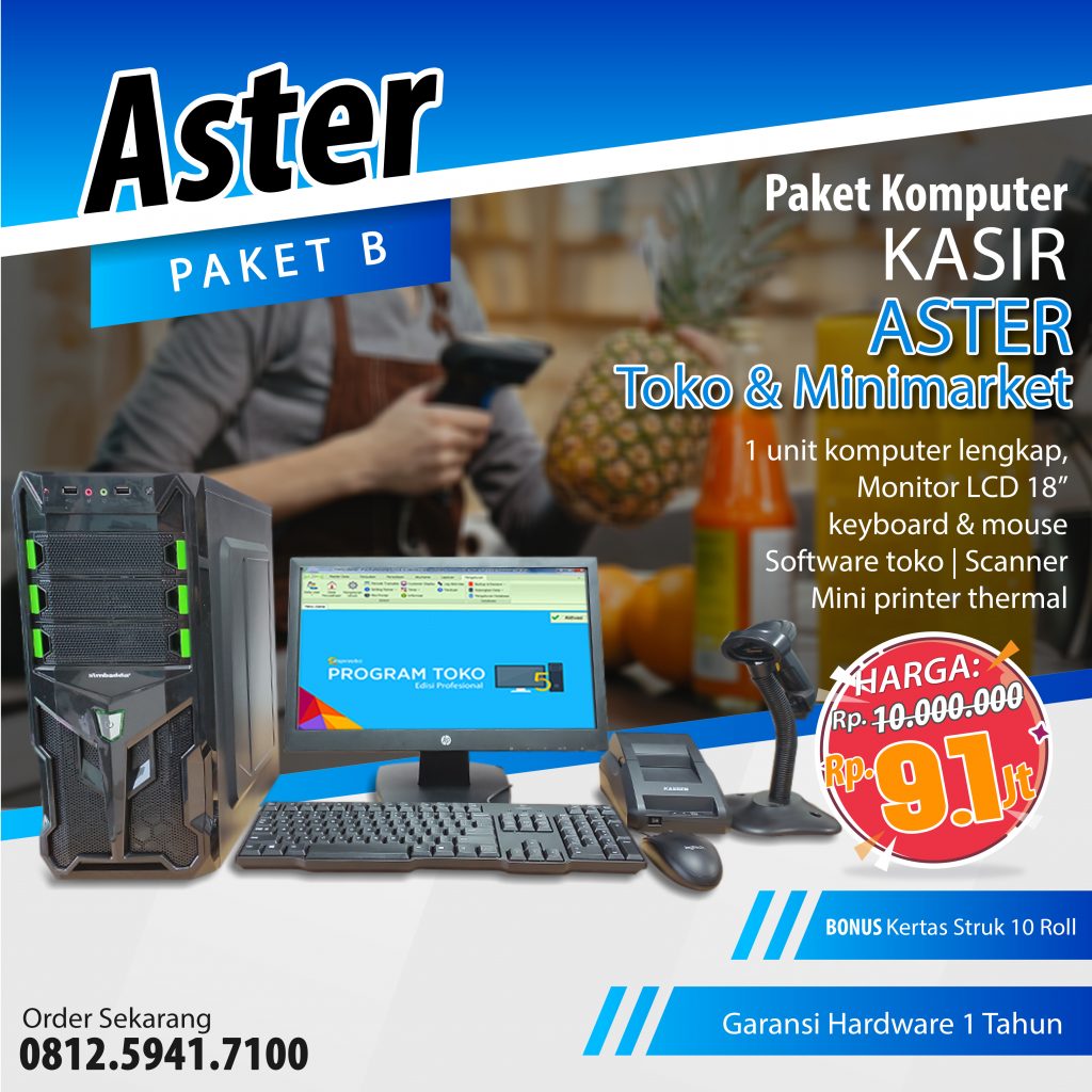 Mesin Kasir Aster (Paket B) Mesin Kasir Aster (Paket B)