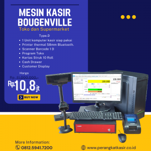 Mesin Kasir Bougenville Type D Siap Pakai