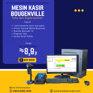 Mesin Kasir Bougenville Type B Siap Pakai