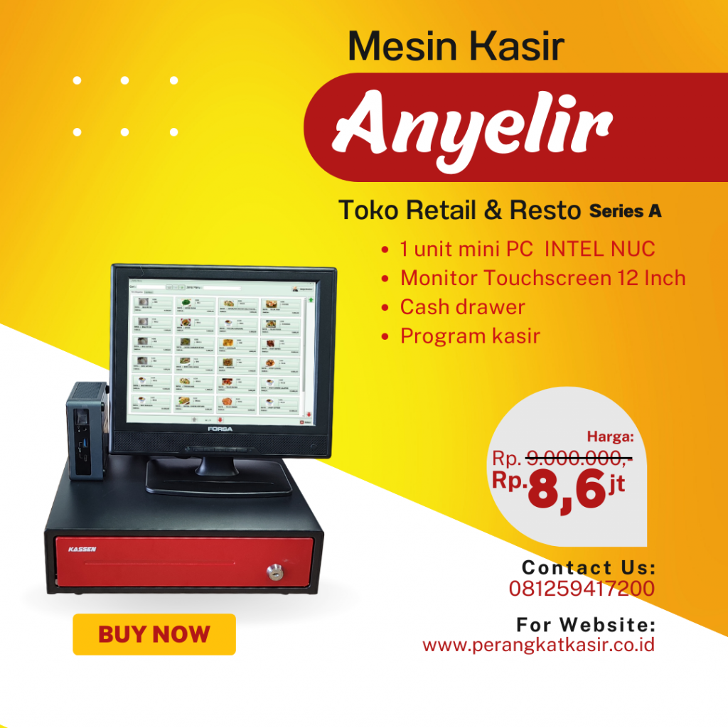 Mesin Kasir Anyelir Minimalis Cocok Untuk Resto dan Cafe type A Mesin Kasir Anyelir Minimalis Cocok Untuk Resto dan Cafe type A