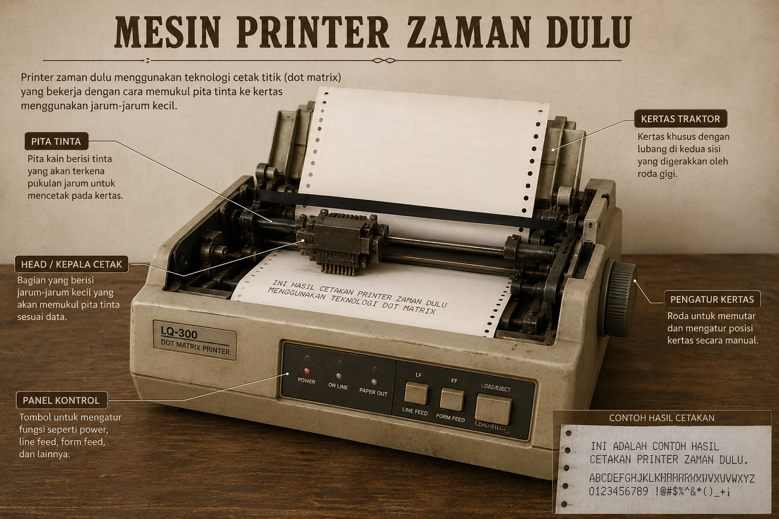 Mesin Printer Zaman Dulu