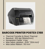 POSTEK C168: Barcode Printer Praktis dengan Performa Stabil untuk Operasional Harian