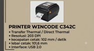 WINCODE C342C: Barcode Printer Fleksibel dengan Dual Mode untuk Kebutuhan Cetak Label Efisien
