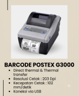 POSTEK G3000: Barcode Printer Tangguh dengan Hasil Cetak Stabil untuk Kebutuhan Industri